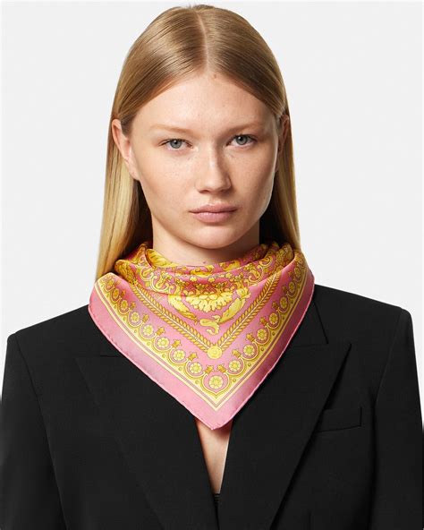 woman with versace foulard pictures|versace silk foulards.